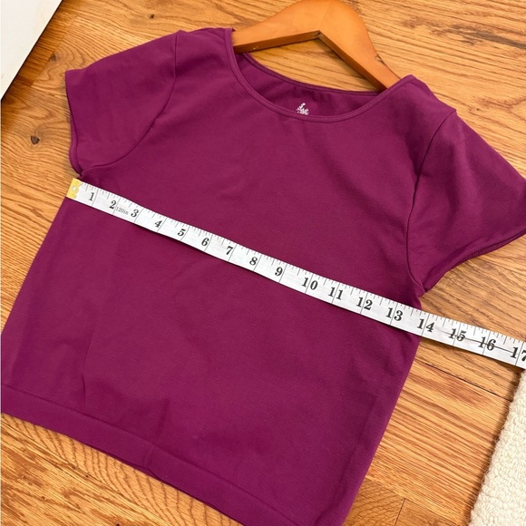 Intimately by Free People Plum Short Sleeve Crop Top size M/L - Picture 4 of 6